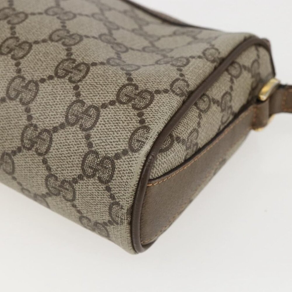 Authentic GUCCI GG Supreme Web Sherry Line Bag PVC Beige Gold 89 02 018 - Picture 8 of 16